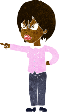 Bir insan tarafından çizilen karikatür kadın.