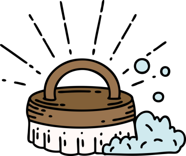 Bir insan tarafından çizilmiş geleneksel dövme fırçasının çizimi