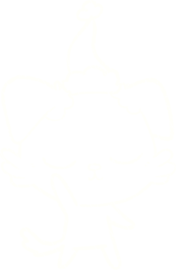 Bir insan tarafından çizilen neşeli köpek tebeşiri.