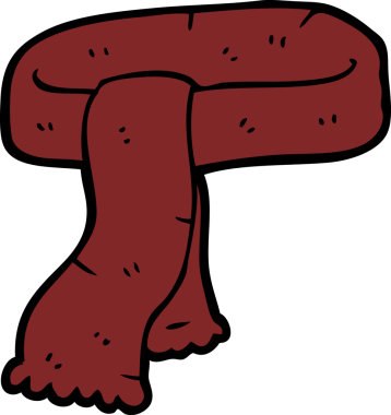 Bir insan tarafından çizilmiş karikatür eşarbı