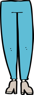 Bir insan tarafından çizilmiş kadın bacakları.