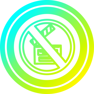 Bir insanın çizdiği havalı gradyan bitiş çizimi olan dairesel bir simge yok