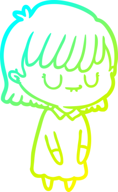 Bir insan tarafından çizilmiş bir karikatür kadın çizimi.