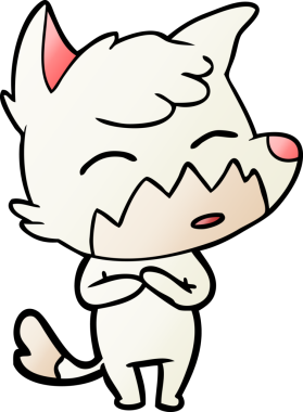 bir insan tarafından çizilmiş tilki çizgi filmi