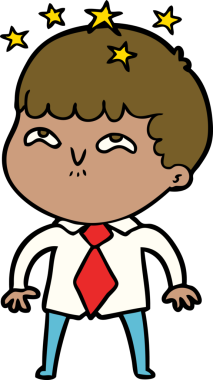 çizgi film bir insan tarafından çizilmiş hayret verici çocuk.