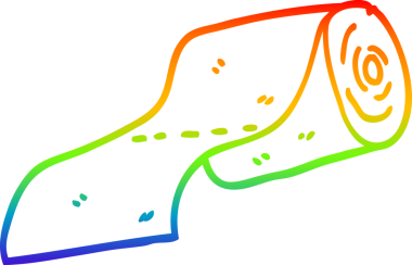 gökkuşağı gradyan çizgi çizimi bir insan tarafından çizilmiş tuvalet kağıdı