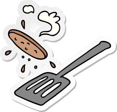 Bir insan tarafından çizilen bir hamburgerin el yazısı karikatürü.