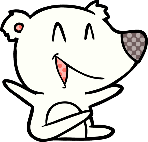 Bir insan tarafından çizilmiş kutup ayısı karikatürü