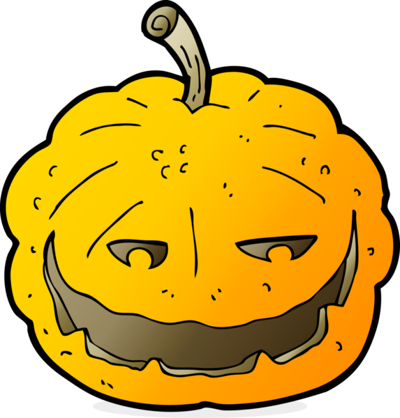 Bir insan tarafından çizilmiş Cadılar Bayramı balkabağı çizgi filmi.