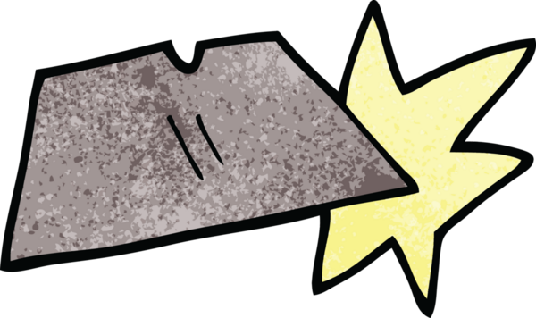 Bir insan tarafından çizilmiş iş bıçağı çizimleri.