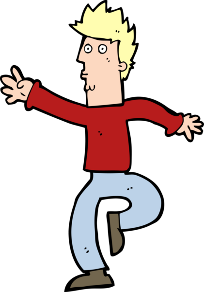 Bir insan tarafından çizilmiş acil adam çizgi filmi.