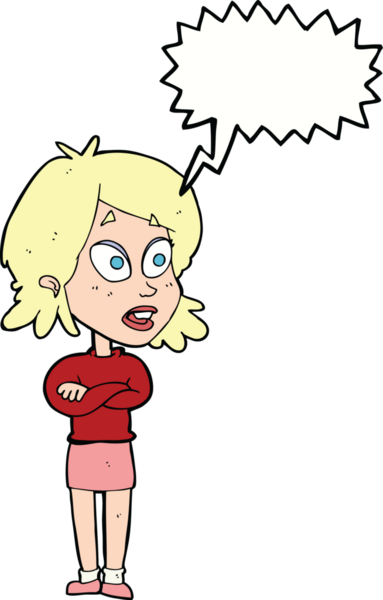 Bir insan tarafından çizilmiş konuşma balonlu bir karikatür.