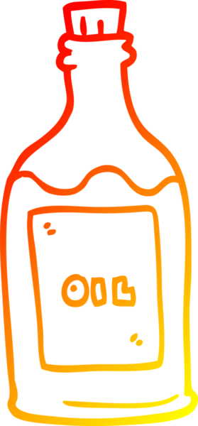 Bir insan tarafından çizilmiş bir zeytinyağının sıcak çizgi çizimi