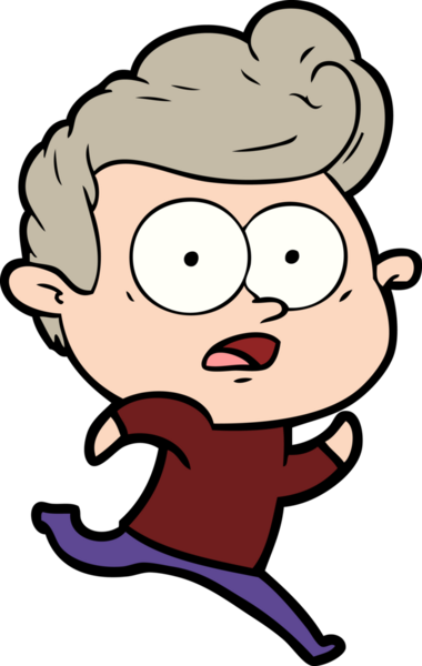 Bir insan tarafından çizilmiş çizgi film bakışlı adam.