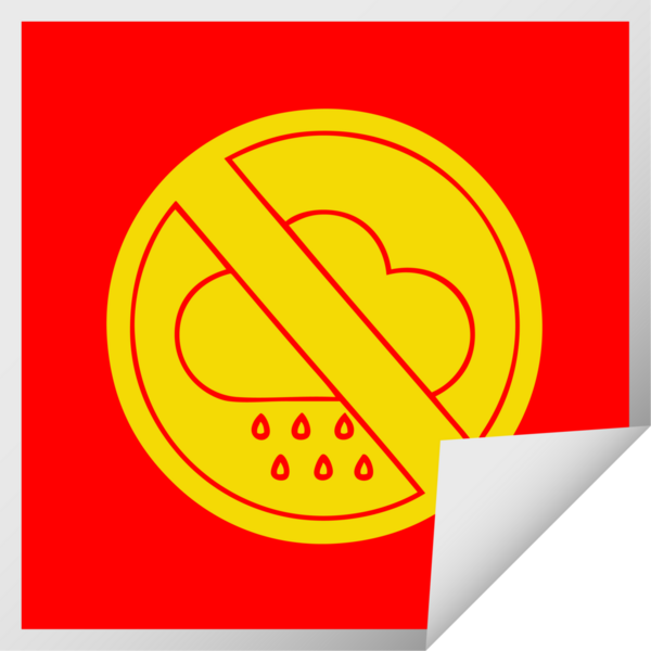 Bir insanın çizimine izin verilen yağmursuz bir karikatür.