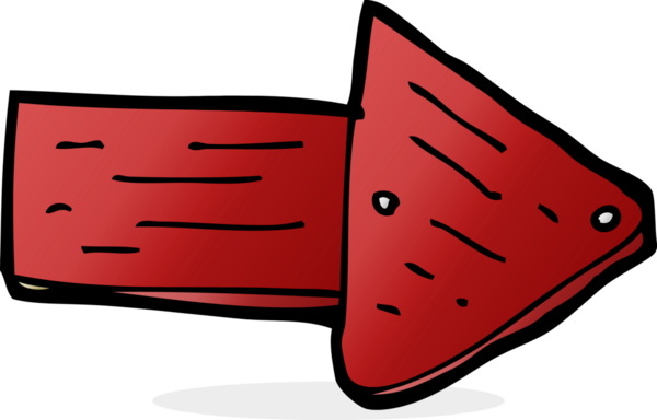 bir insan tarafından çizilmiş ok sembolü.