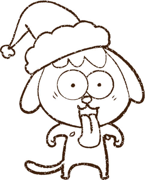 Noel Köpeği Kömürü Bir insan tarafından çizilmiş