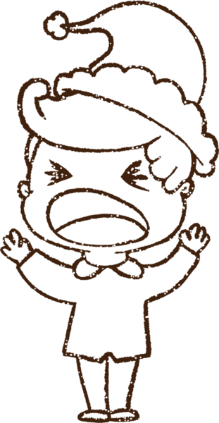 Bir insan tarafından çizilmiş Noel Adamı Kömürü