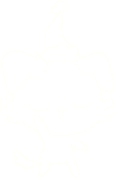 Bir insan tarafından çizilen neşeli köpek tebeşiri.