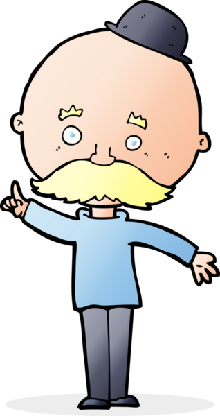 Bir insan tarafından çizilmiş melon şapkalı bir adam.