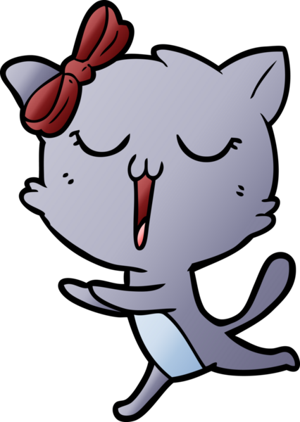 Bir insan tarafından çizilmiş çizgi film kedisi.