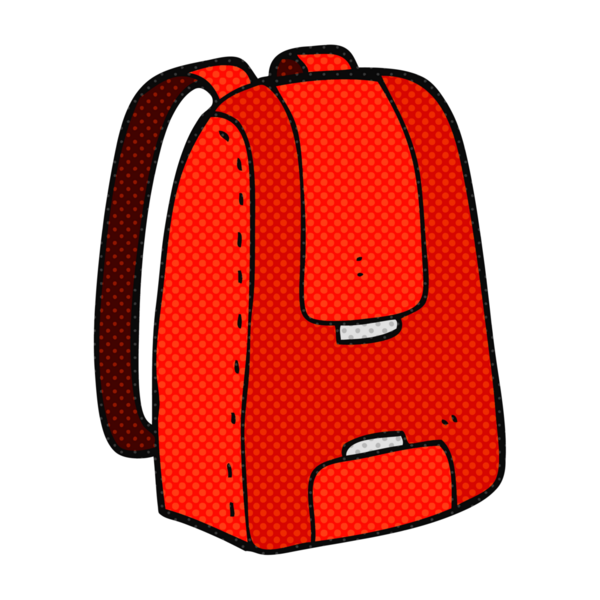 Bir insan tarafından çizilmiş karikatür çantası.