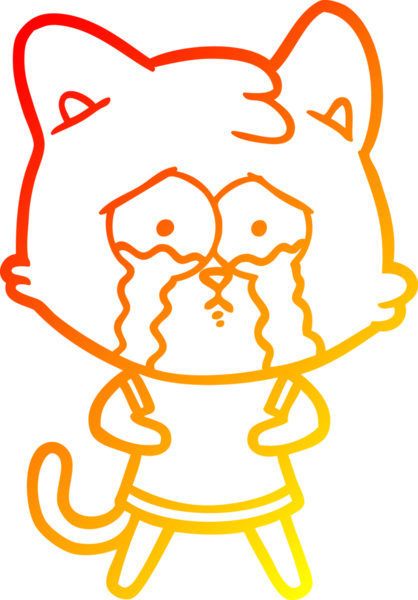 Bir insan tarafından çizilmiş, ağlayan bir karikatür çizimi.