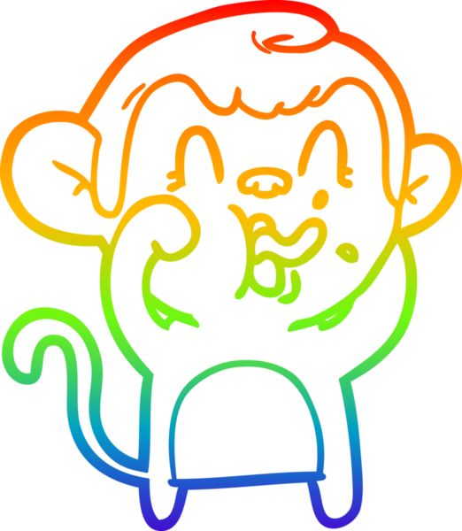 gökkuşağı gradyan çizgisi insan tarafından çizilmiş çılgın bir çizgi maymun çizimi