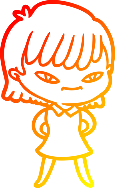 Bir insan tarafından çizilmiş bir karikatür kadın çizimi