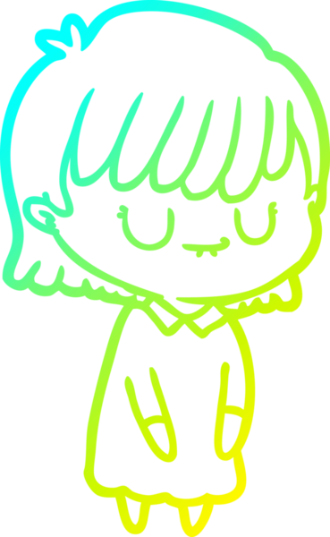 Bir insan tarafından çizilmiş bir karikatür kadın çizimi.