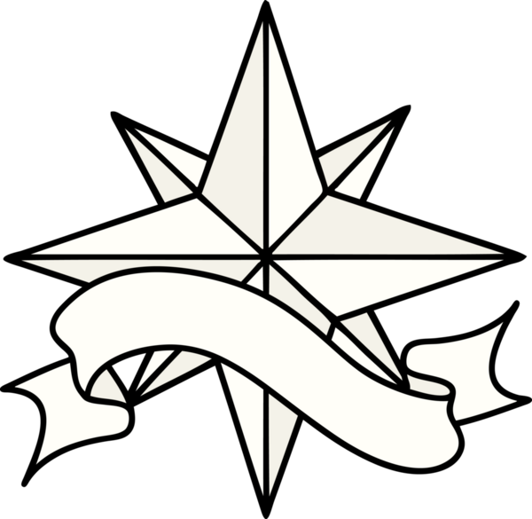 Bir insan tarafından çizilmiş geleneksel bir yıldız dövmesi