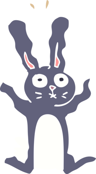 Bir insan tarafından çizilen karalama uyarılmış tavşan.