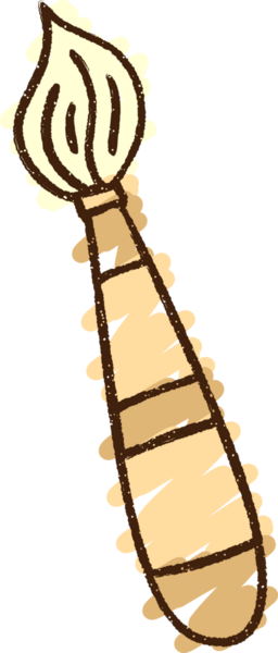 Bir insan tarafından çizilmiş Boya Fırçası Tebeşiri