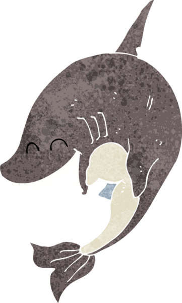 Bir insan tarafından çizilmiş bir köpek balığı.