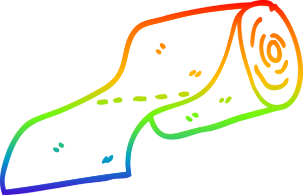 gökkuşağı gradyan çizgi çizimi bir insan tarafından çizilmiş tuvalet kağıdı