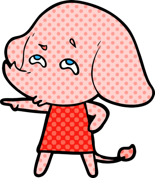 Bir insan tarafından çizilmiş karikatür fili