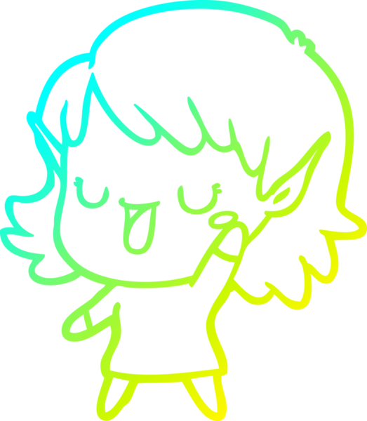 Bir insan tarafından çizilmiş soğuk gradyan çizgi çizimi.