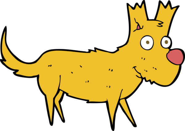 Bir insan tarafından çizilmiş küçük sevimli bir köpek.