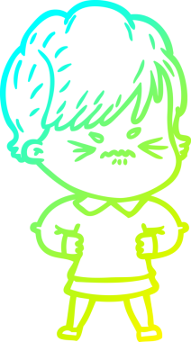 Bir insan tarafından çizilmiş karikatür çizimi.