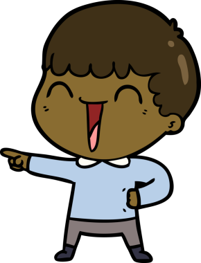 Bir insan tarafından çizilmiş mutlu bir adam.