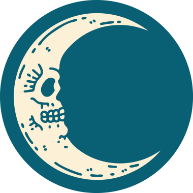 Bir insan tarafından çizilmiş kafatası şeklindeki dövme.