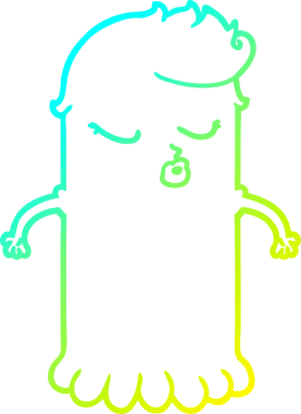 Bir insan tarafından çizilmiş bir karikatür çizimi.