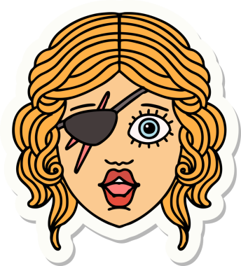 Bir insan tarafından çizilmiş düzenbaz bir karakterin çıkartması.