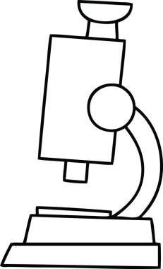 Bir insan tarafından çizilmiş bir mikroskop çizimi