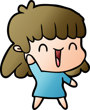 Bir insan tarafından çizilmiş karikatür kadın.