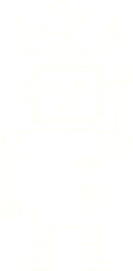 Bir insan tarafından çizilen robot tebeşiri.