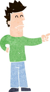 Bir insan tarafından çizilmiş çizgi filmci.