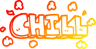 Bir insan tarafından çizilmiş bir çizgi filmin sıcak gradyan çizimi