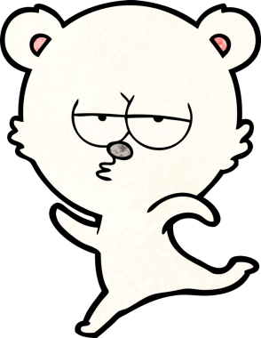 Bir insan tarafından çizilmiş kutup ayısı karikatürü