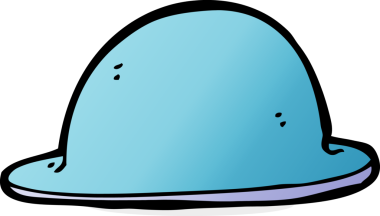 Bir insan tarafından çizilmiş kırmızı melon şapka.